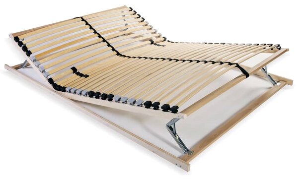 Podnica za krevet s 28 letvica i 7 zona 100 x 200 cm - Smeđa / 100 x 200 cm