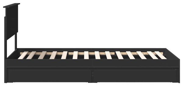 Krevet s od storage Crna 90 x 190 cm Konstruirano drvo - Crna / 90 x 190 cm