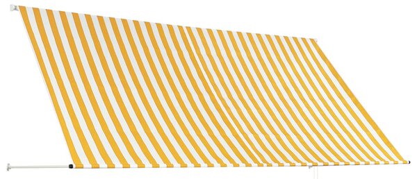 Tenda na uvlačenje 300 x 150 cm žuto-bijela - Žuta / 300 x 150 cm