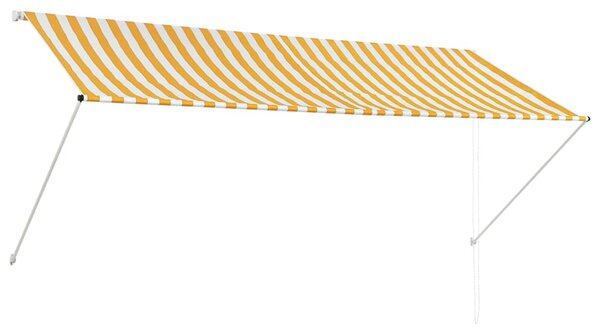 Tenda na uvlačenje 300 x 150 cm žuto-bijela - Žuta / 300 x 150 cm