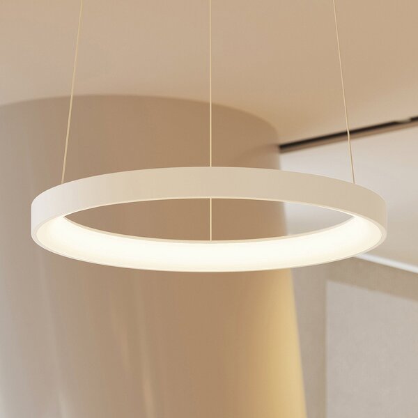 Arcchio LED viseća svjetiljka Vivy, Ø 58 cm, bijela, metalna, prigušiva, Bijela, Kuhinja, Metal