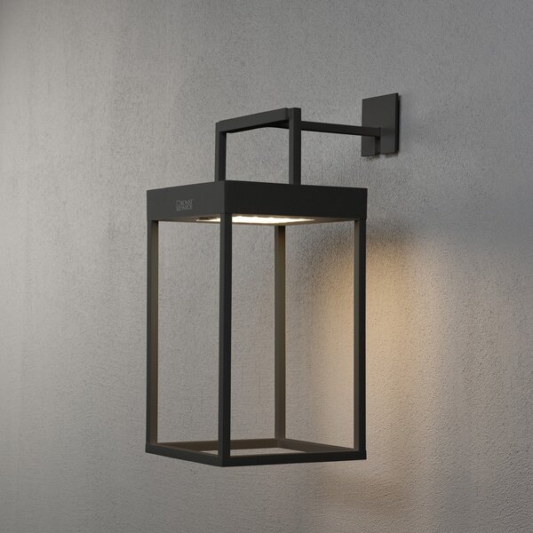 Portofino LED solarna lampa, zidna/stolna, crna