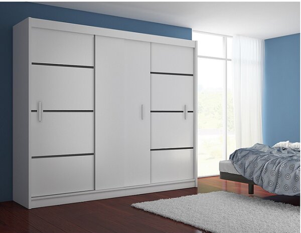 Zondo.hr Ormar za garderobu Magnet 250 (bijela + crna) . 794874