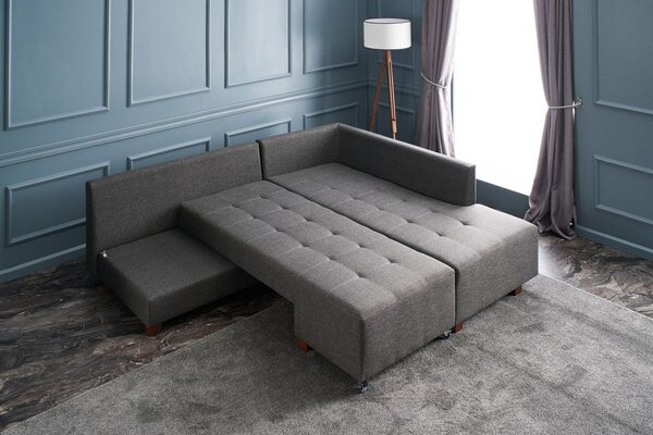 Atelier Del Sofa Kutna garnitura na razvlačenje, Antracit, Manama Corner Sofa Bed Right - Anthracite