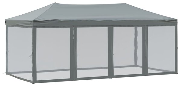 Sklopivi šator za zabave s bočnim zidovima 3 x 6 m antracit - Antracitno siva / 3 x 6 m