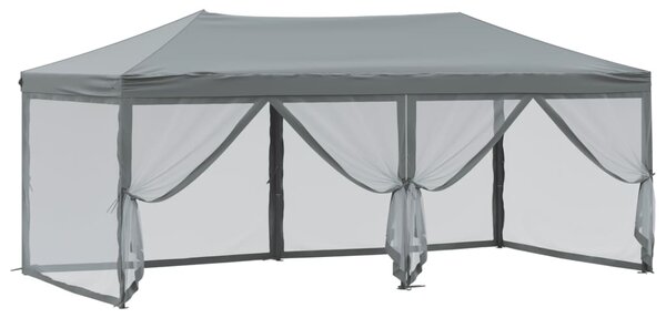 Sklopivi šator za zabave s bočnim zidovima 3 x 6 m antracit - Antracitno siva / 3 x 6 m