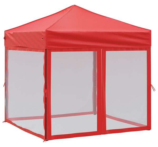 Sklopivi šator za zabave s bočnim zidovima 2 x 2 m crveni - Crvena / 2 x 2 m