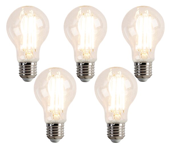 Set od 5 E27 prigušivih LED žarulja A60 7,6W 780 lm 2700K