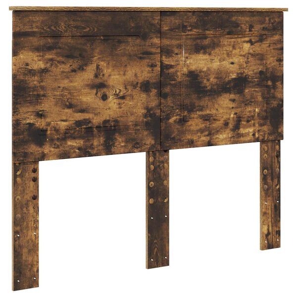 Krevet s od storage s uzglavljem Dimljeni hrast 135 x 190 cm - Smeđa / 135 x 190 cm