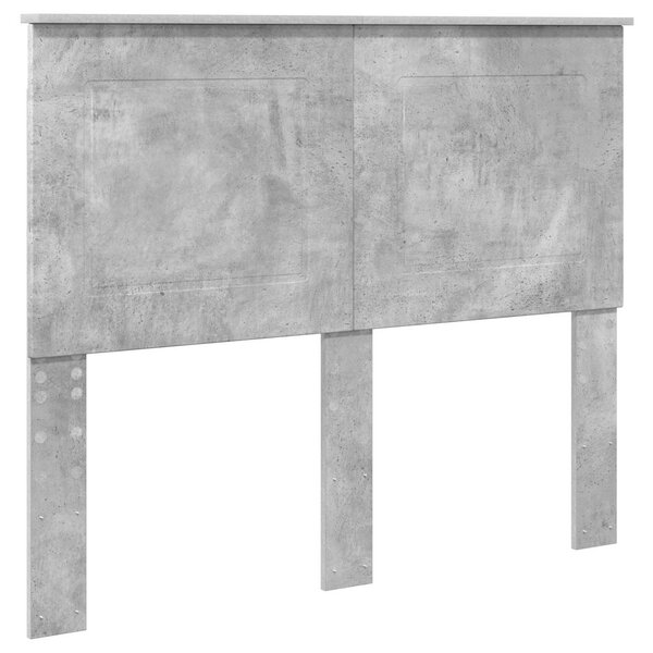 Krevet s od storage s uzglavljem Betonski sivi 135 x 190 cm - Siva / 135 x 190 cm