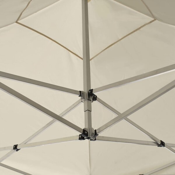 Sklopivi šator za zabave sa zidovima aluminijski 2 x 2 m krem - Krema / N/A