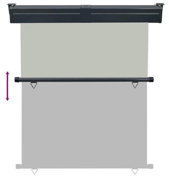 Balkonska bočna tenda 145 x 250 cm siva - Siva / 145 x 250 cm