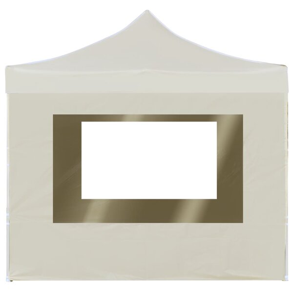 Sklopivi šator za zabave sa zidovima aluminijski 2 x 2 m krem - Krema / N/A