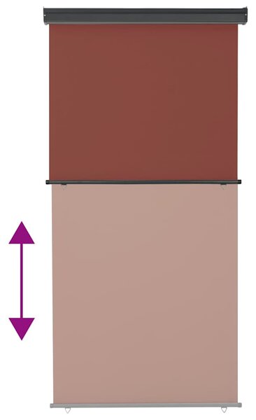 Balkonska bočna tenda 125 x 250 cm smeđa - Smeđa / 125 x 250 cm