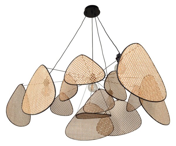 MARKET SET viseća svjetiljka Paravan XXL, 90 cm, prirodna, ratan, prigušiva, Drvo, Dnevni boravak/blagovaonica, Drvo