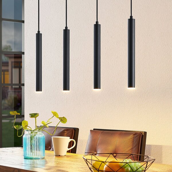 Arcchio LED visilica Kammeron, crna, metal, 80 cm, Crno, Dnevni boravak/blagovaonica, Metal