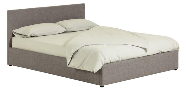 Sivi tapecirani bračni krevet s prostorom za odlaganje s podnicom 180x200 cm Nahiri – Kave Home