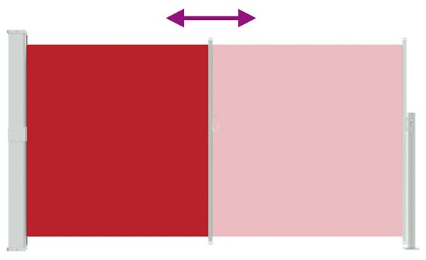 Uvlačiva bočna tenda za terasu 170 x 300 cm crvena - Crvena / 170 x 300 cm