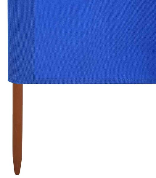 Vjetrobran s 5 panela od tkanine 600 x 120 cm azurno plavi - Plava / 600 x 120 cm