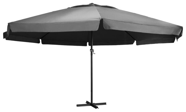 Vrtni suncobran s aluminijskom šipkom 600 cm antracit - Antracitno siva / 600 cm