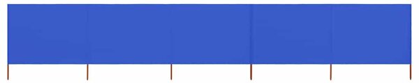 Vjetrobran s 5 panela od tkanine 600 x 120 cm azurno plavi - Plava / 600 x 120 cm