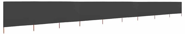 Vjetrobran s 9 panela od tkanine 1200 x 160 cm antracit - Antracitno siva / 1200 x 160 cm