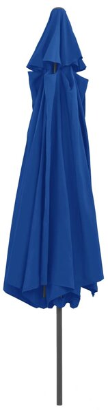 Vrtni suncobran s metalnim stupom 390 cm azurnoplavi - Plava / N/A