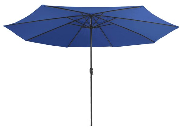 Vrtni suncobran s metalnim stupom 390 cm azurnoplavi - Plava / N/A