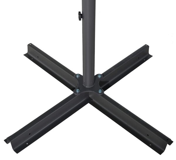 Vrtni suncobran s aluminijskom šipkom 600 cm antracit - Antracitno siva / 600 cm