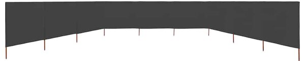 Vjetrobran s 9 panela od tkanine 1200 x 80 cm antracit - Antracitno siva / 1200 x 80 cm