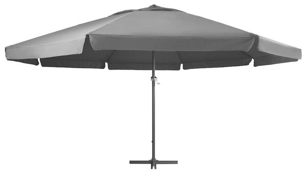 Vrtni suncobran s aluminijskom šipkom 600 cm antracit - Antracitno siva / 600 cm