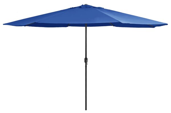 Vrtni suncobran s metalnim stupom 390 cm azurnoplavi - Plava / N/A