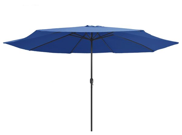 Vrtni suncobran s metalnim stupom 390 cm azurnoplavi - Plava / N/A