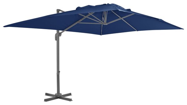 Konzolni suncobran s aluminijskom šipkom 4 x 3 m azurno plavi - Plava / 400 x 300 cm