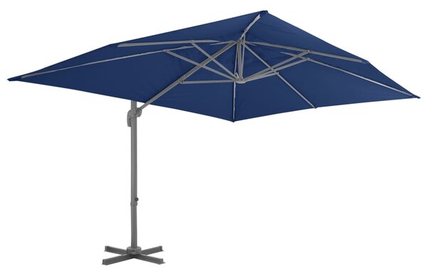 Konzolni suncobran s aluminijskom šipkom 4 x 3 m azurno plavi - Plava / 400 x 300 cm