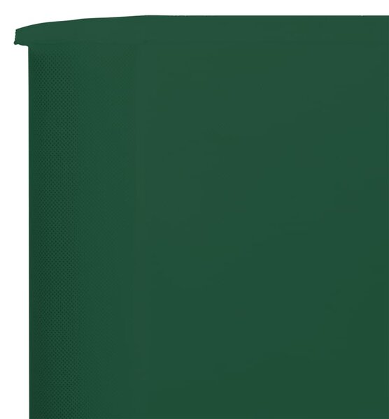 Vjetrobran s 5 panela od tkanine 600 x 160 cm zeleni - Zelena / 600 x 160 cm