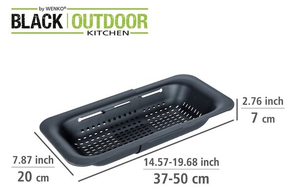 Plastično cjedilo Black Outdoor Kitchen Sivo – Wenko