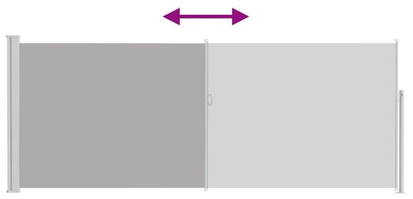 Uvlačiva bočna tenda 120 x 300 cm siva - Siva / 117 x 300 cm
