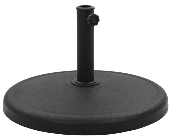Stalak za suncobran od poliesterske smole okrugli 19 kg crni - Crna / N/A