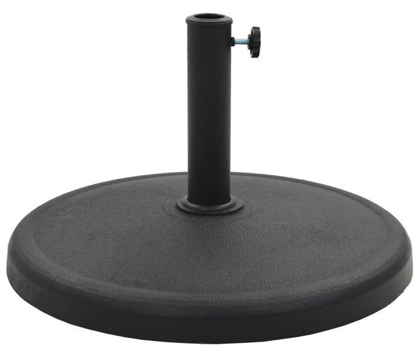 Stalak za suncobran od poliesterske smole okrugli 19 kg crni - Crna / N/A
