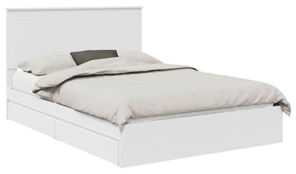 Krevet s od storage Bijelo 140 x 190 cm Konstruirano drvo - Bijela / 140 x 190 cm