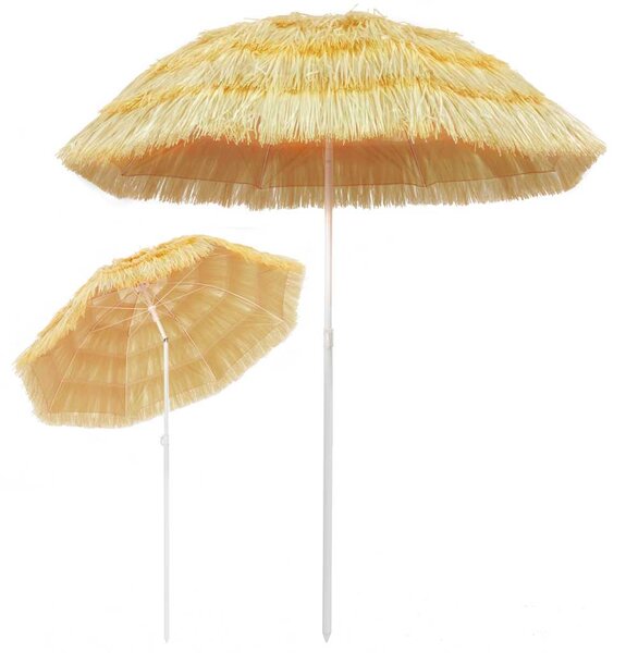 Suncobran za plažu u havajskom stilu 180 cm prirodni - Smeđa / 180 cm