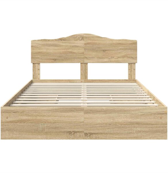 Krevet s od storage Sonoma hrast 150 x 200 cm Konstruirano drvo - Smeđa / 150 x 200 cm