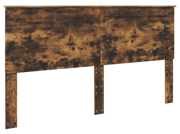 Krevet s od storage s uzglavljem Dimljeni hrast 180 x 200 cm - Smeđa / 180 x 200 cm