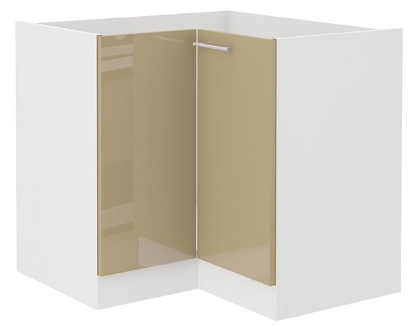 Zondo.hr Kutni donji kuhinjski ormarić- Lavera 90 x 90 DN 2F BB (bijela + sjaj cappucino). 1032376