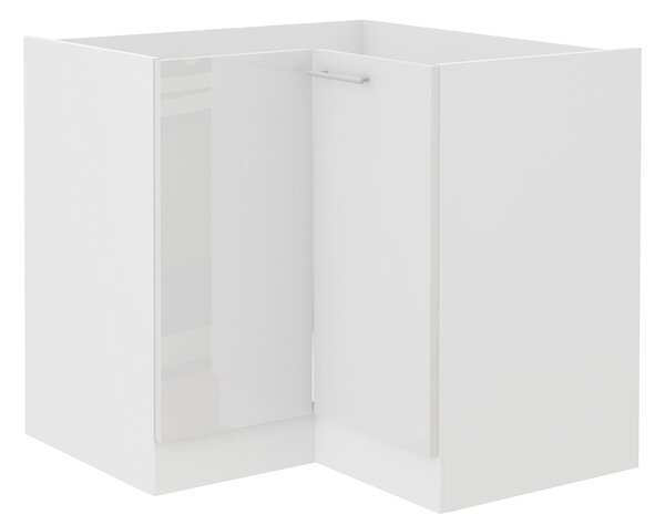Zondo.hr Kutni donji kuhinjski ormarić- Lavera 90 x 90 DN 2F BB (bijela + bijeli sjaj). 1032339