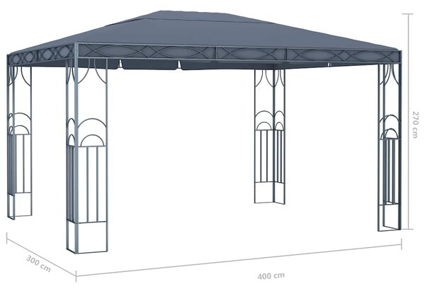 Sjenica 400 x 300 cm antracit - Antracitno siva / 400 x 300 cm
