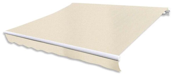Sklopiva tenda na ručno upravljanje 300 cm krem - Krema / N/A