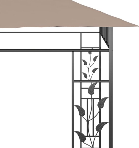 Sjenica s mrežom protiv komaraca 6x3x2,73 m smeđe-siva 180 g/m² - Tupe / 6 x 3 x 2.73 m