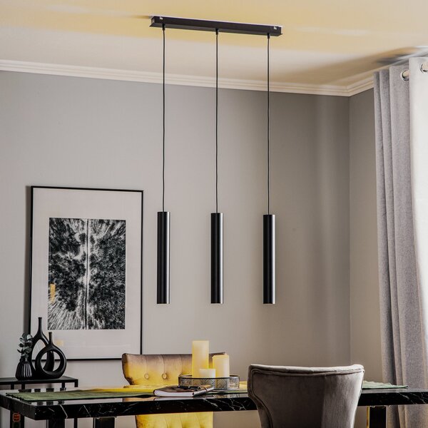 Nowodvorski Lighting Viseća svjetiljka za oči, crna, s tri žarulje, prigušiva, Crno, Dnevni boravak/blagovaonica, Metal